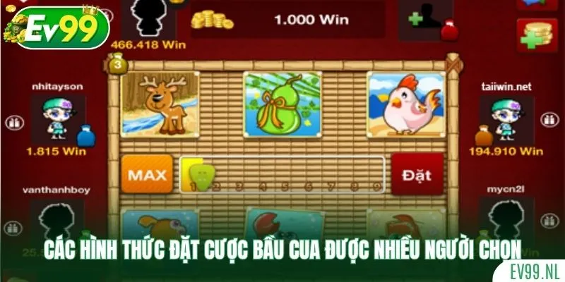 Các hình thức đặt cược bầu cua được nhiều người chọn Các hình thức đặt cược bầu cua được nhiều người chọn
