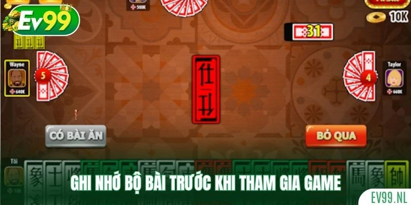 Ghi nhớ bộ bài trước khi tham gia game