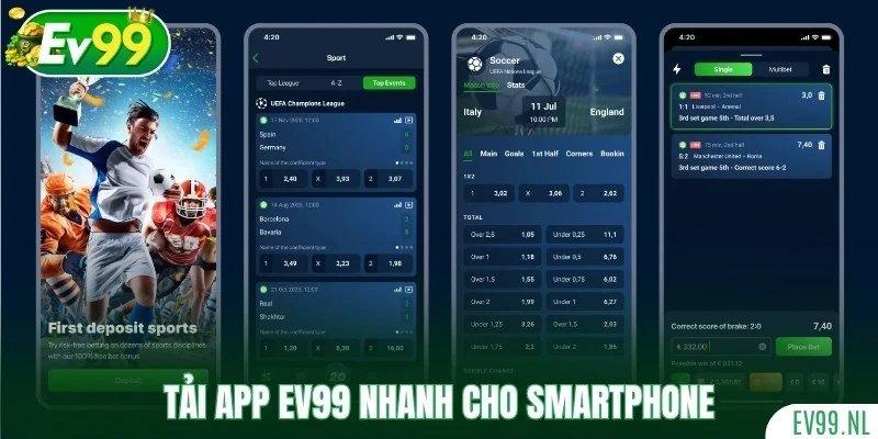 Tải app EV99 nhanh cho smartphone